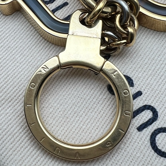 LOUIS VUITTON Porte Cles Confidence Bag Charm Key Ring Gold Metallic M65088 - Picture 11 of 17